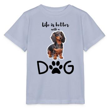 Teckel plein de joie de vivre - T-shirt bio MINI CREATOR Stanley/Stella Enfant - lavande-violet - Devant - Braiden (125cm)
