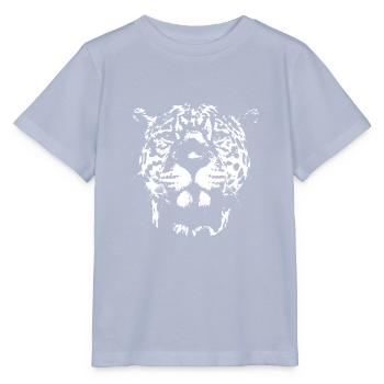 Portrait de jaguar « Le chat de la jungle » en blanc - T-shirt bio MINI CREATOR Stanley/Stella Enfant - lavande-violet - Devant - Braiden (125cm)