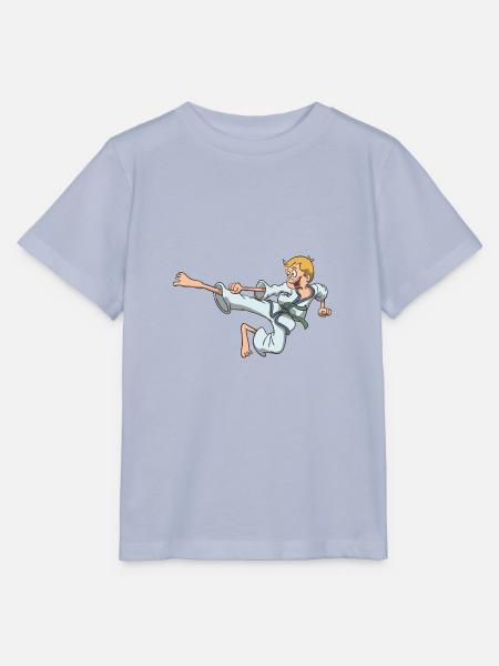 Karate Kind Junge Sprung Kick - Stanley/Stella Kinder T-Shirt MINI CREATOR  - Lavendel-Violett