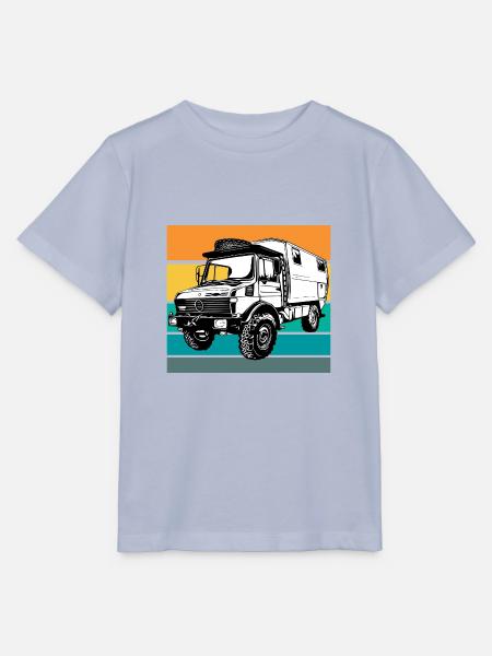 Camping - Unimog - Sonnenuntergang - Oldtimer - Stanley/Stella Kinder T-Shirt MINI CREATOR  - Lavendel-Violett