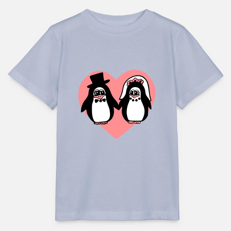 penguin wedding - Stanley/Stella MINI CREATOR Kids’ T-Shirt - lavender-violet