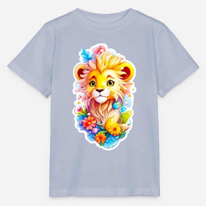 Löwen Tierkind - Stanley/Stella Kinder T-Shirt MINI CREATOR  - Lavendel-Violett