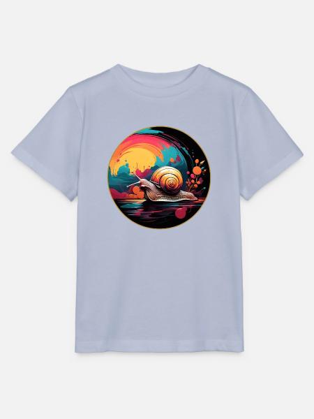 Schnecke im bunten Kreis immer mit der Ruhe - Stanley/Stella Kinder T-Shirt MINI CREATOR - Lavendel-Violett