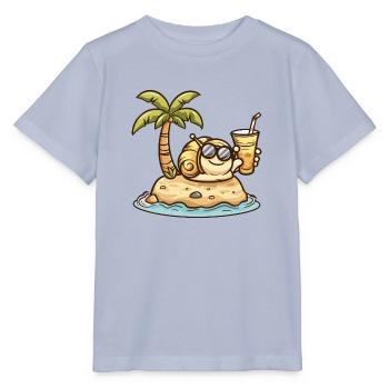 Snail Summer Vacation - Stanley/Stella MINI CREATOR Kids’ T-Shirt - lavender-violet - Front - Braiden (125cm)