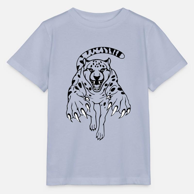 Guépard sautant - T-shirt bio MINI CREATOR Stanley/Stella Enfant - lavande-violet