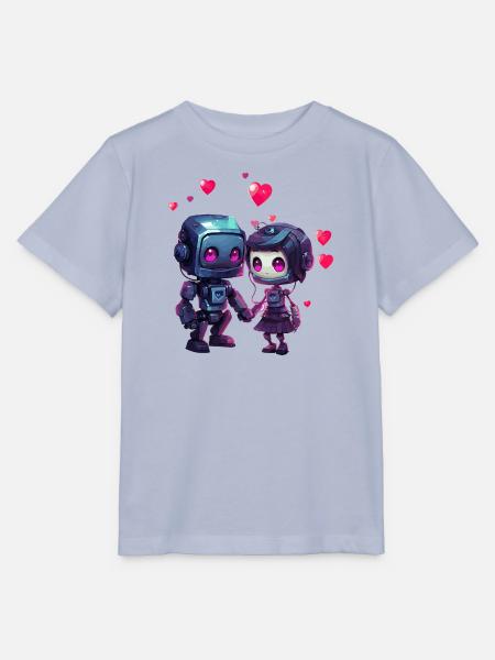 ROBOTER LOVE Design - Stanley/Stella Kinder T-Shirt MINI CREATOR  - Lavendel-Violett