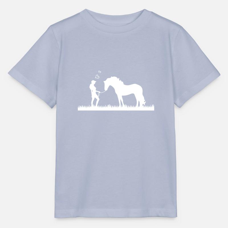 Frau mit Pferd - Stanley/Stella Kinder T-Shirt MINI CREATOR - Lavendel-Violett