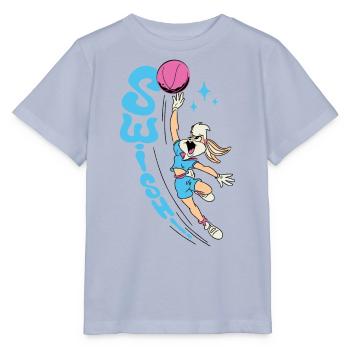 Looney Tunes Lola Bunny Swish! Basketball Design - Stanley/Stella MINI CREATOR Kids’ T-Shirt - lavender-violet - Front - Braiden (125cm)