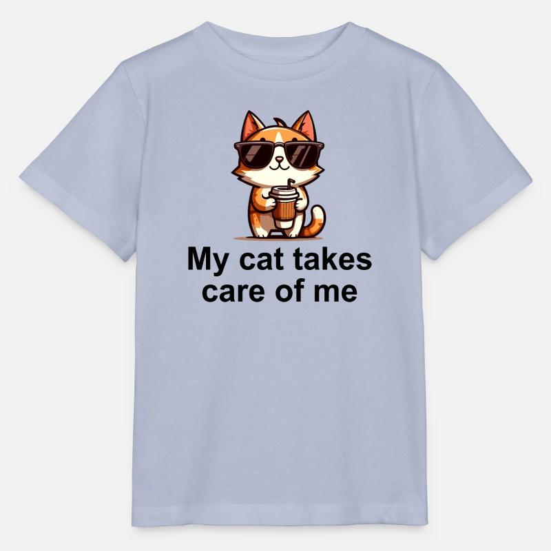Mon chat prend soin de moi - T-shirt bio MINI CREATOR Stanley/Stella Enfant - lavande-violet