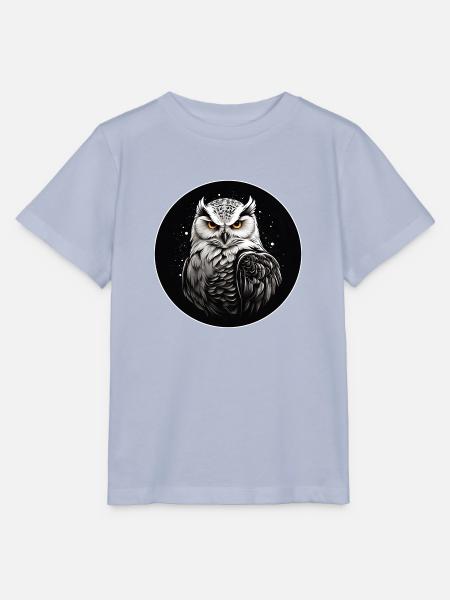 Schneeeulenportrait Schneeeule Eulengrafik - Stanley/Stella Kinder T-Shirt MINI CREATOR - Lavendel-Violett