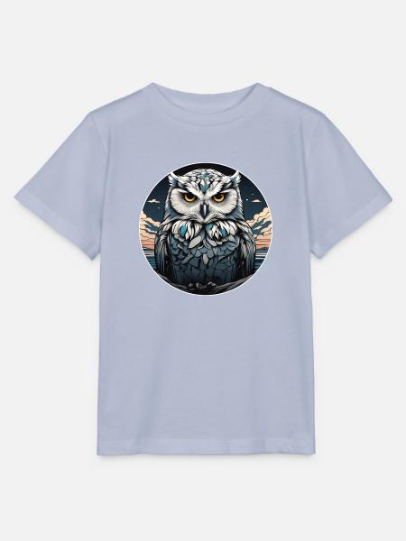Schneeeulenportrait Schneeeule Eulengrafik - Stanley/Stella Kinder T-Shirt MINI CREATOR - Lavendel-Violett