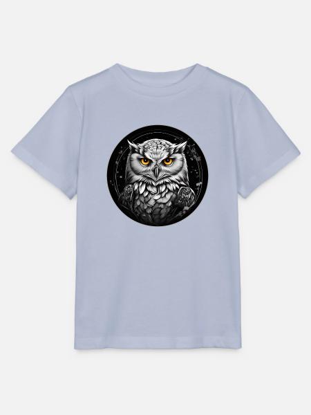 Schneeeulenportrait Schneeeule Eulengrafik - Stanley/Stella Kinder T-Shirt MINI CREATOR - Lavendel-Violett