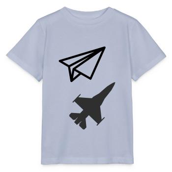 Papierflugzeug - Die Seele des Kindes zu halten - Stanley/Stella Kinder T-Shirt MINI CREATOR  - Lavendel-Violett - Vorne - Braiden (125cm)