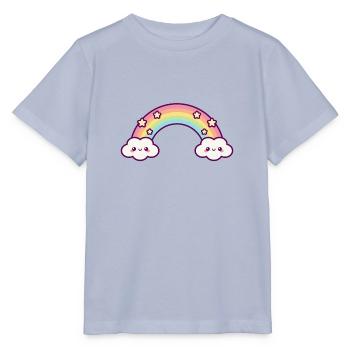 Regenbogen mit Wolken - Stanley/Stella Kinder T-Shirt MINI CREATOR  - Lavendel-Violett - Vorne - Braiden (125cm)