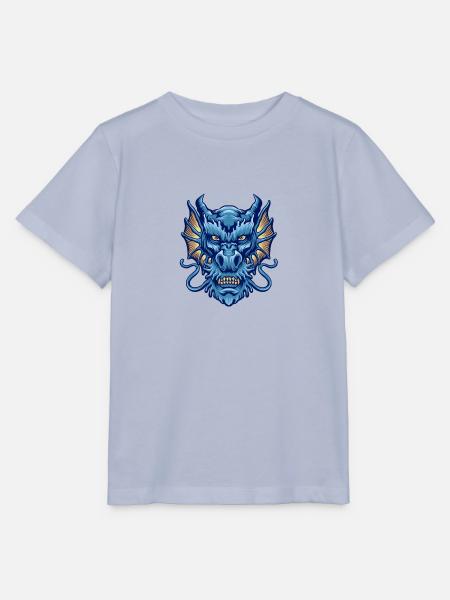 Blaues Angry Dragon Head Logo - Stanley/Stella Kinder T-Shirt MINI CREATOR - Lavendel-Violett