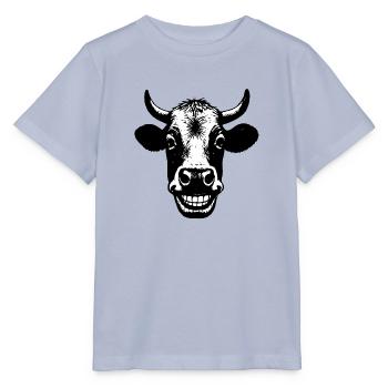 Grinning Cow - Stanley/Stella MINI CREATOR Kids’ T-Shirt - lavender-violet - Front - Braiden (125cm)