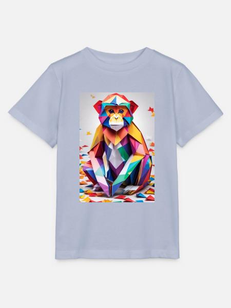 Regenbogen-Affe - Stanley/Stella Kinder T-Shirt MINI CREATOR - Lavendel-Violett