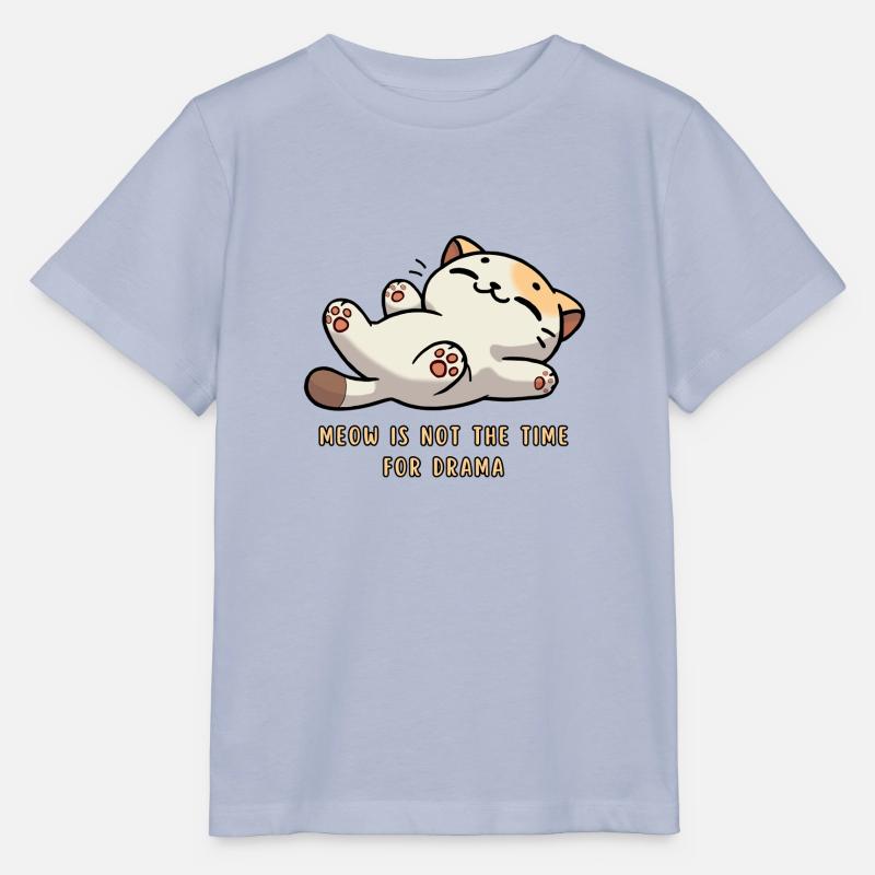 Miaou – Pas de temps pour le drame : la conception de chats - T-shirt bio MINI CREATOR Stanley/Stella Enfant - lavande-violet