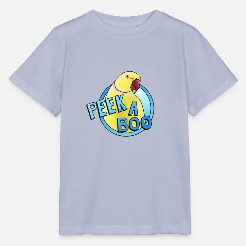 perruche à collier jaune « Peek-a-boo » - T-shirt bio MINI CREATOR Stanley/Stella Enfant - lavande-violet
