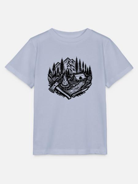 nature campfire axe - Stanley/Stella Kinder T-Shirt MINI CREATOR - Lavendel-Violett