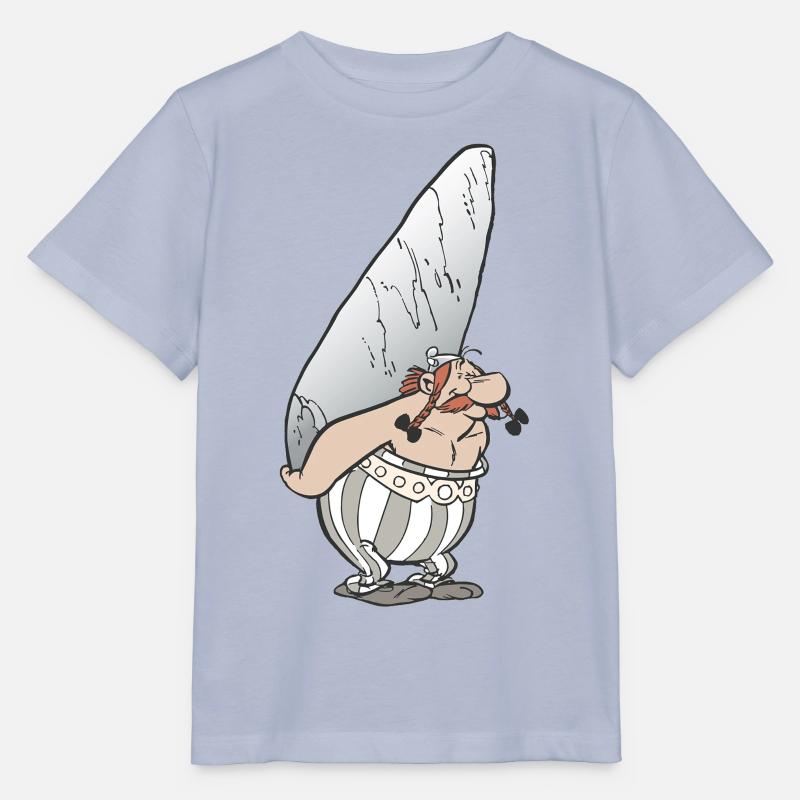 Asterix & Obelix - Obelix mit Stein - Stanley/Stella Kinder T-Shirt MINI CREATOR  - Lavendel-Violett