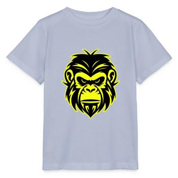 Icône de portrait de tête de singe - T-shirt bio MINI CREATOR Stanley/Stella Enfant - lavande-violet - Devant - Braiden (125cm)