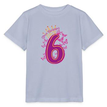 Geburtstag 6 Jahre Prinzessin, Krone T-Shirt Sechs - Stanley/Stella Kinder T-Shirt MINI CREATOR  - Lavendel-Violett - Vorne - Braiden (125cm)