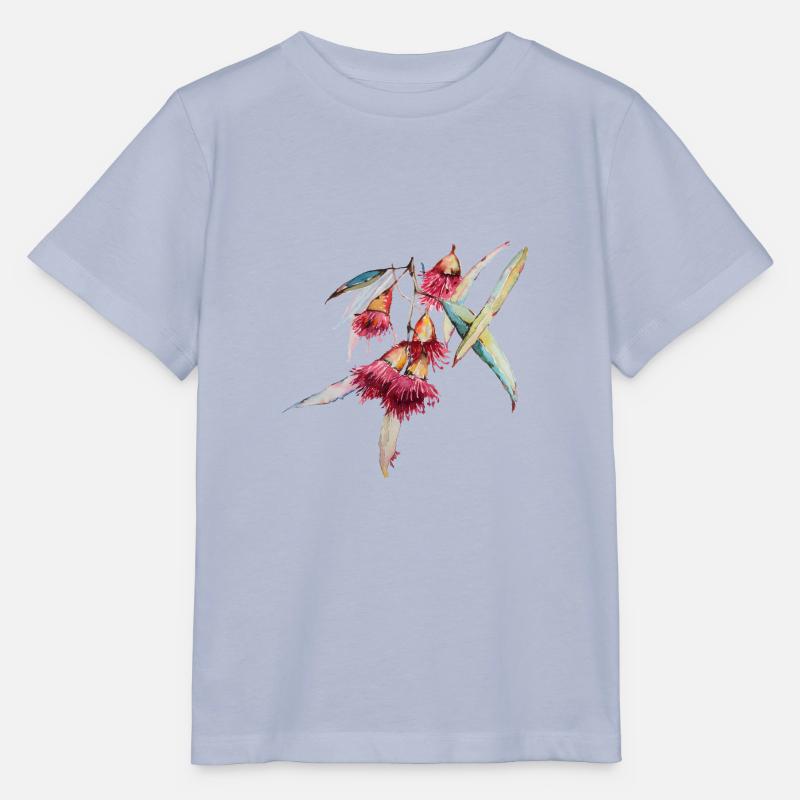 Eucalyptus - aquarelle dessinée à la main - T-shirt bio MINI CREATOR Stanley/Stella Enfant - lavande-violet