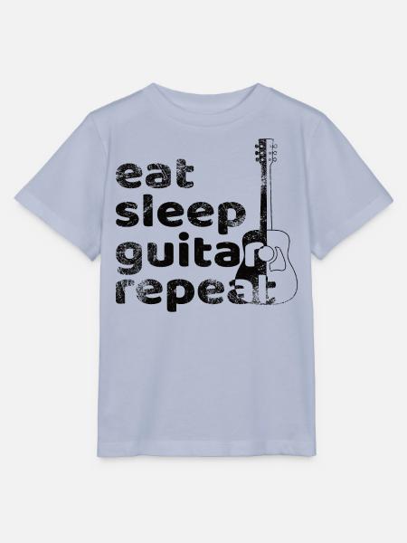 Eat Sleep Guitar Repeat - Stanley/Stella Kinder T-Shirt MINI CREATOR  - Lavendel-Violett
