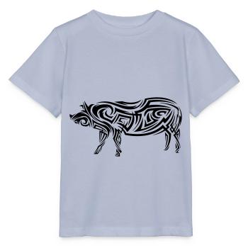 Schwein Tribal Tattoo - Stanley/Stella Kinder T-Shirt MINI CREATOR  - Lavendel-Violett - Vorne - Braiden (125cm)