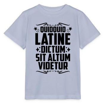 Quidquid Latin Dictum Latin Langue Latine Citation - T-shirt bio MINI CREATOR Stanley/Stella Enfant - lavande-violet - Devant - Braiden (125cm)
