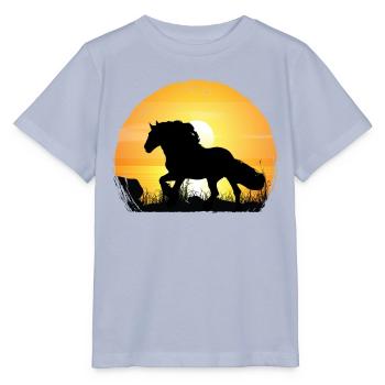Sunset - Cold Blood Horse - Stanley/Stella MINI CREATOR Kids’ T-Shirt - lavender-violet - Front - Braiden (125cm)