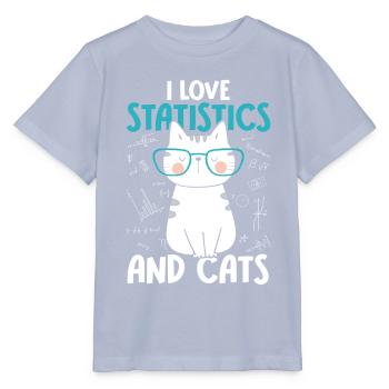 J’aime les chats - Statistiques - T-shirt bio MINI CREATOR Stanley/Stella Enfant - lavande-violet - Devant - Braiden (125cm)