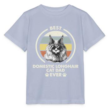 Cat Dad - Household Cat In Household Longhair - Stanley/Stella MINI CREATOR Kids’ T-Shirt - lavender-violet - Front - Braiden (125cm)