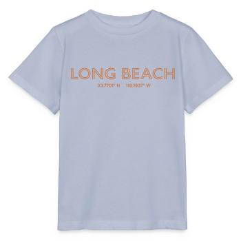 Coordonnées de la ville des États-Unis - Long Beach - T-shirt bio MINI CREATOR Stanley/Stella Enfant - lavande-violet - Devant - Braiden (125cm)