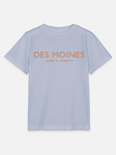 USA Stadt Koordinaten - Des Moines - Stanley/Stella Kinder T-Shirt MINI CREATOR - Lavendel-Violett