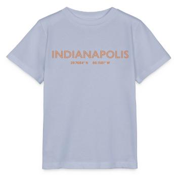 USA Stadt Koordinaten - Indianapolis - Stanley/Stella Kinder T-Shirt MINI CREATOR  - Lavendel-Violett - Vorne - Braiden (125cm)