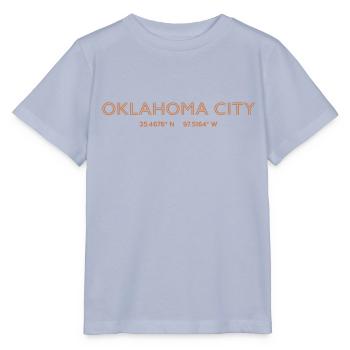 USA City Coordinates - Oklahoma City - Stanley/Stella MINI CREATOR Kids’ T-Shirt - lavender-violet - Front - Braiden (125cm)