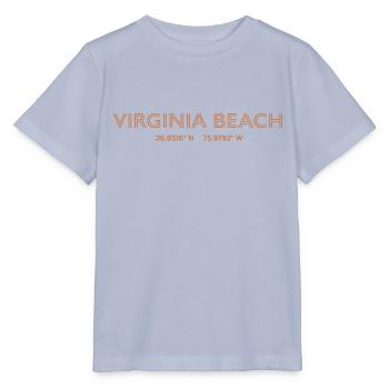 USA Stadt Koordinaten - Virginia Beach - Stanley/Stella Kinder T-Shirt MINI CREATOR  - Lavendel-Violett - Vorne - Braiden (125cm)