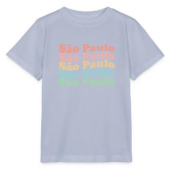 Vintage 70s hippie Brazil town - retro São Paulo - Stanley/Stella MINI CREATOR Kids’ T-Shirt - lavender-violet - Front - Braiden (125cm)
