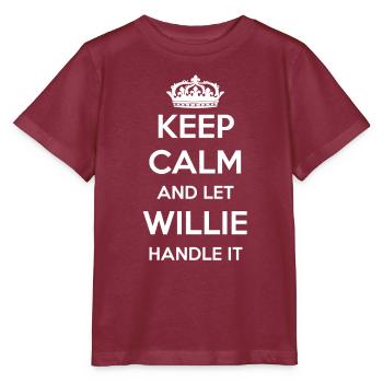 Keep Calm Handle It - Vorname Name Lustiges Willie - Stanley/Stella Kinder T-Shirt MINI CREATOR  - Burgunderrot - Vorne - Kain (125cm)