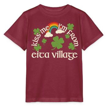 Kiss Me - St. Patrick's Day Eita Village - Stanley/Stella Kinder-T-shirt MINI CREATOR  - bourgognerood - Voor - Kain (125cm)