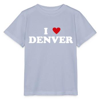 Coeur USA City - J’aime Denver - T-shirt bio MINI CREATOR Stanley/Stella Enfant - lavande-violet - Devant - Braiden (125cm)