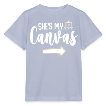 Meine Leinwand Meine Farbe - Paar Matching - Stanley/Stella Kinder T-Shirt MINI CREATOR  - Lavendel-Violett - Vorne - Braiden (125cm)