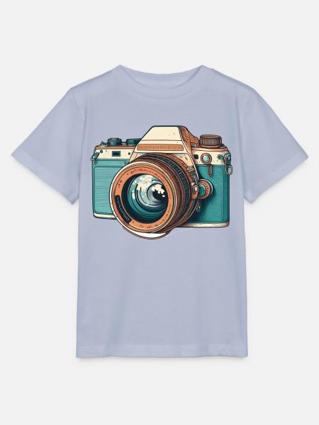 Retro-Kamera - Stanley/Stella Kinder T-Shirt MINI CREATOR - Lavendel-Violett