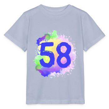 58 Nombre d’objets blob - T-shirt bio MINI CREATOR Stanley/Stella Enfant - lavande-violet - Devant - Braiden (125cm)