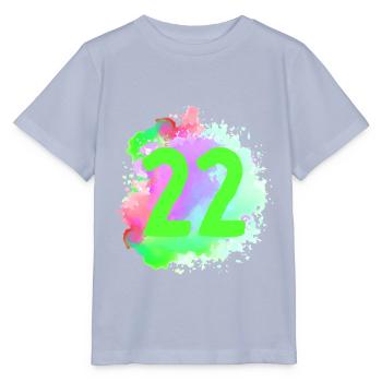 22 Nombre d’objets blob - T-shirt bio MINI CREATOR Stanley/Stella Enfant - lavande-violet - Devant - Braiden (125cm)