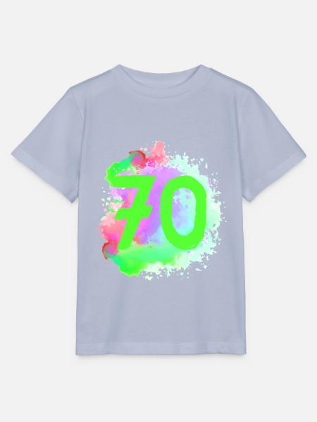 70 Zahl Klecks - Stanley/Stella Kinder T-Shirt MINI CREATOR  - Lavendel-Violett