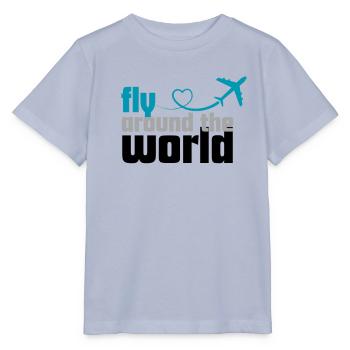Fly around the world (2) - Stanley/Stella MINI CREATOR Kids’ T-Shirt - lavender-violet - Front - Braiden (125cm)