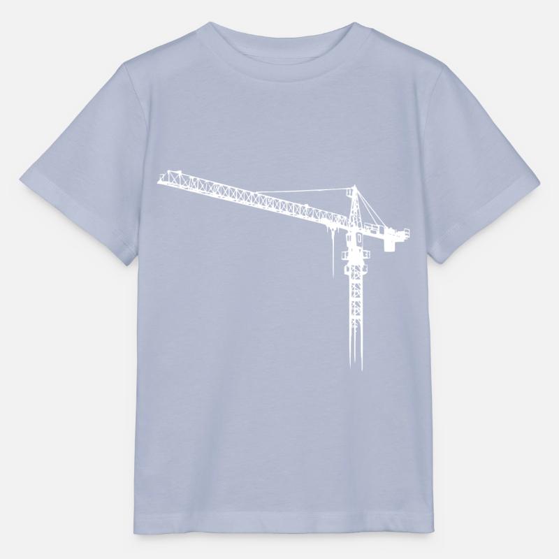 Kran, Turmdrehkran, crane No.: 2 hell (Bitmap) - T-shirt bio MINI CREATOR Stanley/Stella Enfant - lavande-violet